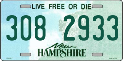 NH license plate 3082933