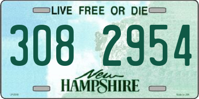 NH license plate 3082954