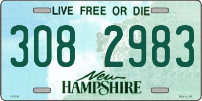 NH license plate 3082983