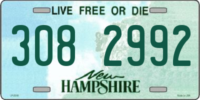 NH license plate 3082992