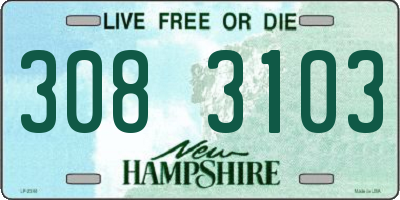 NH license plate 3083103