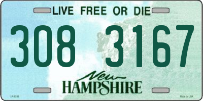NH license plate 3083167