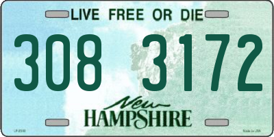 NH license plate 3083172