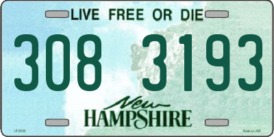 NH license plate 3083193