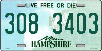 NH license plate 3083403