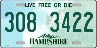 NH license plate 3083422