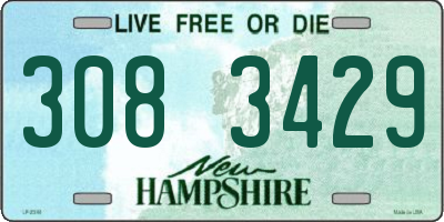 NH license plate 3083429