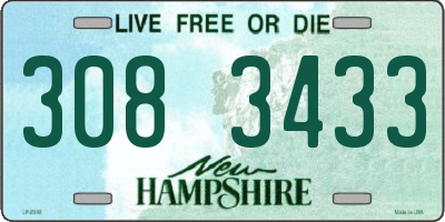 NH license plate 3083433