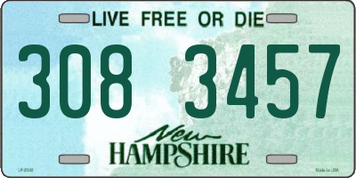 NH license plate 3083457