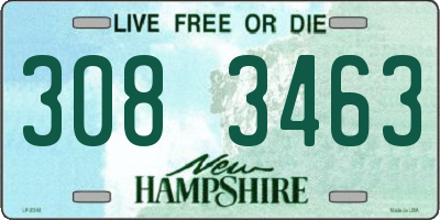 NH license plate 3083463