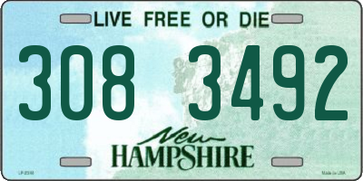 NH license plate 3083492