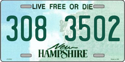 NH license plate 3083502