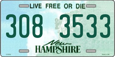 NH license plate 3083533