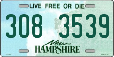 NH license plate 3083539