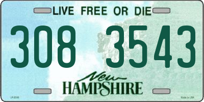NH license plate 3083543
