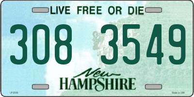 NH license plate 3083549