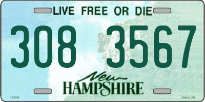 NH license plate 3083567