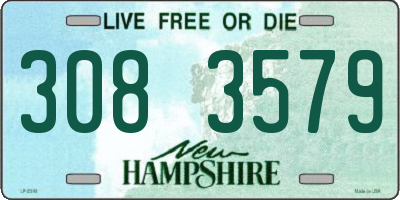 NH license plate 3083579