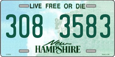 NH license plate 3083583