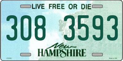 NH license plate 3083593