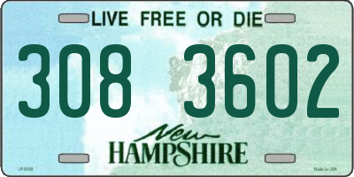 NH license plate 3083602