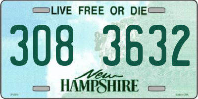 NH license plate 3083632