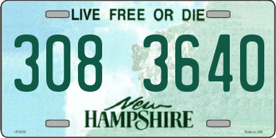 NH license plate 3083640