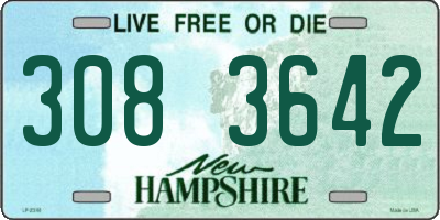 NH license plate 3083642