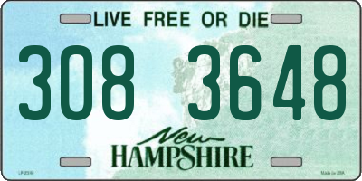 NH license plate 3083648