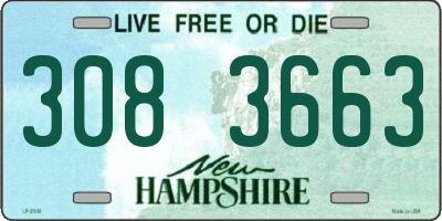NH license plate 3083663