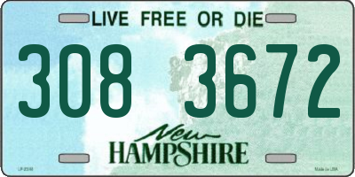 NH license plate 3083672
