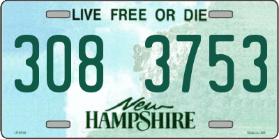 NH license plate 3083753