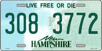 NH license plate 3083772
