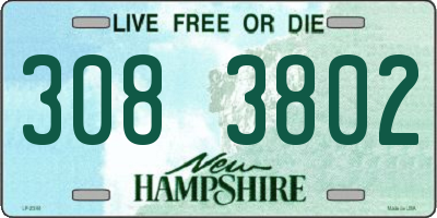 NH license plate 3083802