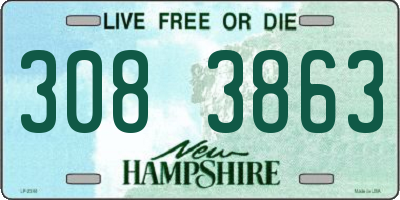 NH license plate 3083863