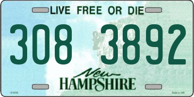 NH license plate 3083892