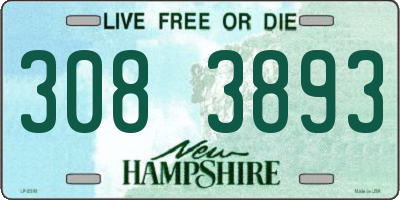 NH license plate 3083893