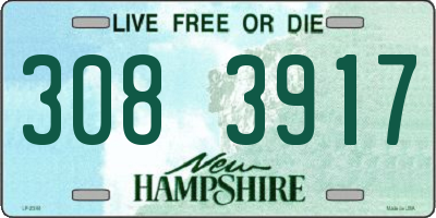 NH license plate 3083917