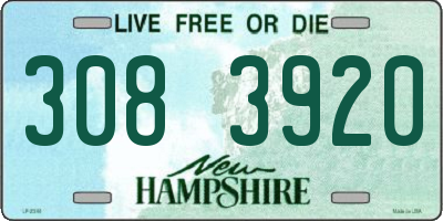 NH license plate 3083920