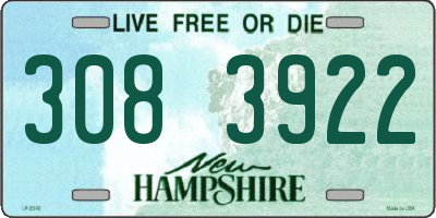 NH license plate 3083922