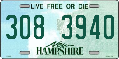 NH license plate 3083940