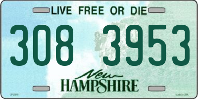 NH license plate 3083953