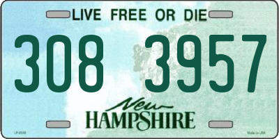 NH license plate 3083957