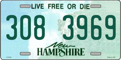 NH license plate 3083969