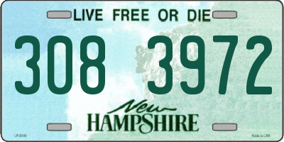 NH license plate 3083972