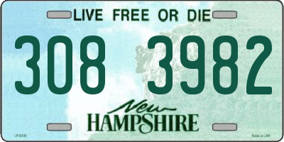 NH license plate 3083982