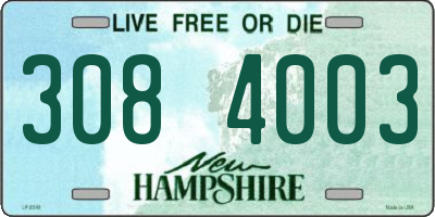 NH license plate 3084003