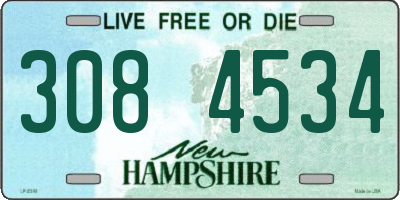 NH license plate 3084534