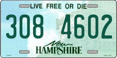 NH license plate 3084602