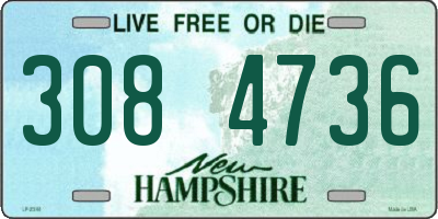 NH license plate 3084736